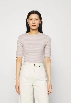 Modström ITTAKA - T-Shirt Print - Peach Stripe - Damen