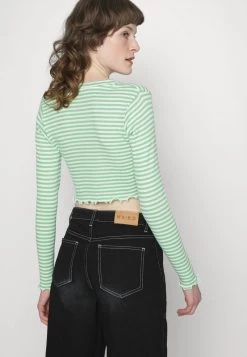 Mads Nørgaard TIRA - Langarmshirt - Light Grass Green/white - Damen -Mads Nørgaard Verkäufe 2022 159c7d699e8b41c6ad3038758117f928