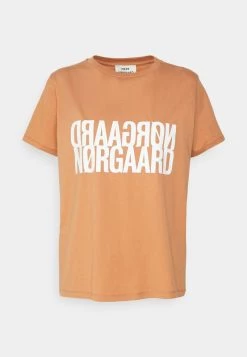 Mads Nørgaard - Damen SINGLE TRENDA TEE - T-Shirt Print - Pecan Brown