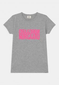 Mads Nørgaard TUVINA UNISEX - T-Shirt Print - Light Grey Melange