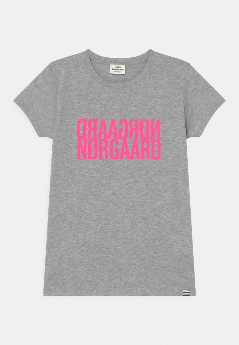 Mads Nørgaard TUVINA UNISEX - T-Shirt Print - Light Grey Melange 3 Mads Nørgaard TUVINA UNISEX - T-Shirt Print - Light Grey Melange