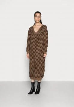 Mads Nørgaard - Damen DELTA LOGO DYNAMO - Strickkleid - Breen/pirate Black