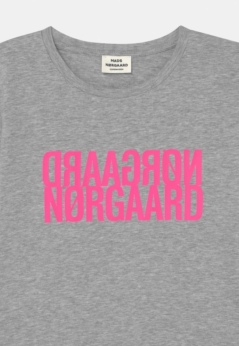 Mads Nørgaard TUVINA UNISEX - T-Shirt Print - Light Grey Melange 5 Mads Nørgaard TUVINA UNISEX - T-Shirt Print - Light Grey Melange – Bild 3