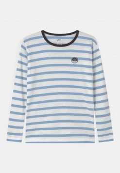 Mads Nørgaard TRIO TOBINO UNISEX - Langarmshirt - White/baby Blue