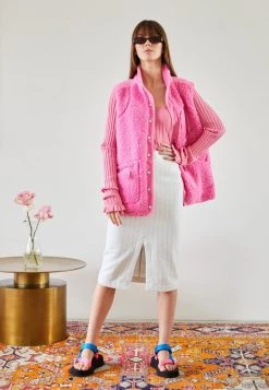 Mads Nørgaard - Damen BEN SKIRT - Bleistiftrock - Snowwhite/silver Birch