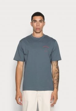 Mads Nørgaard - Herren TWIN GYM TEE - T-Shirt Basic - Dark Slate