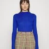 Modström - Damen ISSY T NECK - Strickpullover - Electric Blue