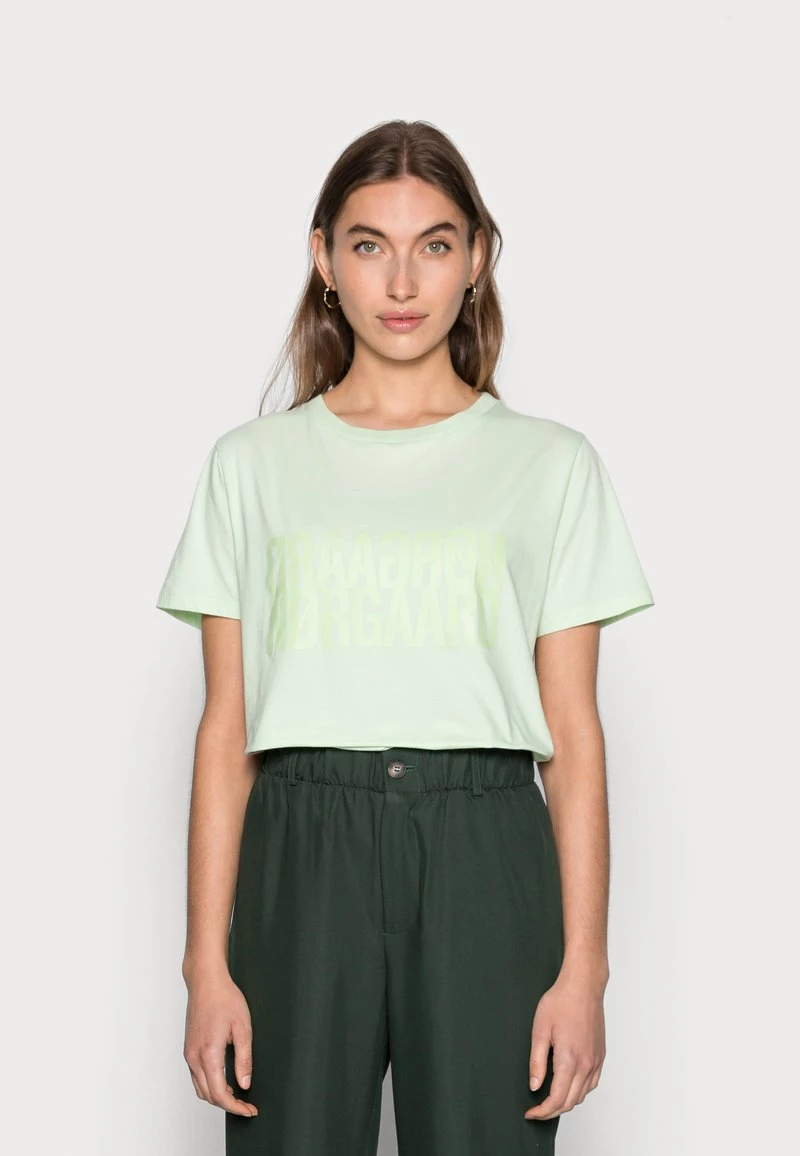 Mads Nørgaard - Damen SINGLE ORGANIC TRENDA - T-Shirt Print - Pastel Green 3 Mads Nørgaard - Damen SINGLE ORGANIC TRENDA - T-Shirt Print - Pastel Green