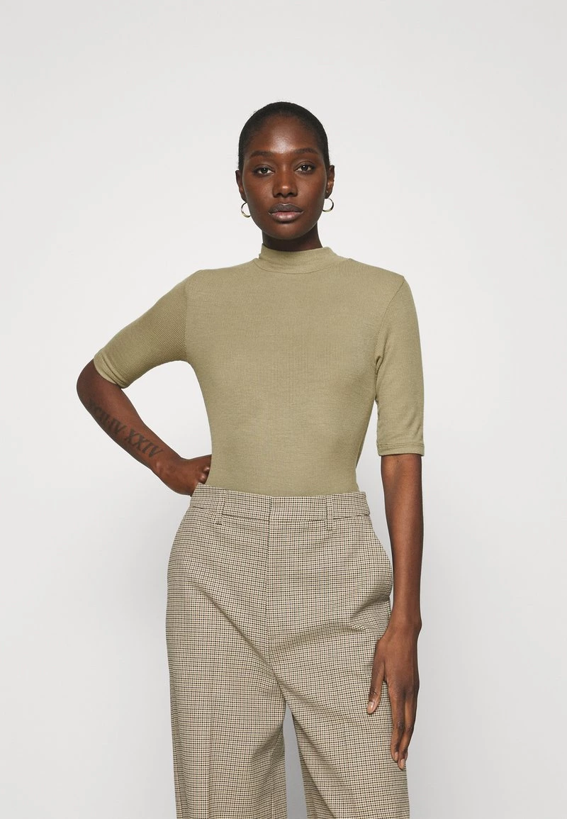 Modström - Damen KROWN - T-Shirt Basic - Light Khaki 3 Modström - Damen KROWN - T-Shirt Basic - Light Khaki