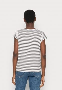 Mads Nørgaard FAVORITE STRIPE TEASY TEE - T-Shirt Print - White/forest Night - Damen -Mads Nørgaard Verkäufe 2022 5f481e21d4fc4dc68aa4a343acca90c8