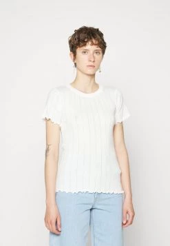 Mads Nørgaard POINTELLA TRIXA TEE - T-Shirt Basic - White Alyssum - Damen