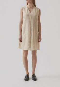 Modström RIMMEMD - Freizeitkleid - Beige Check - Damen