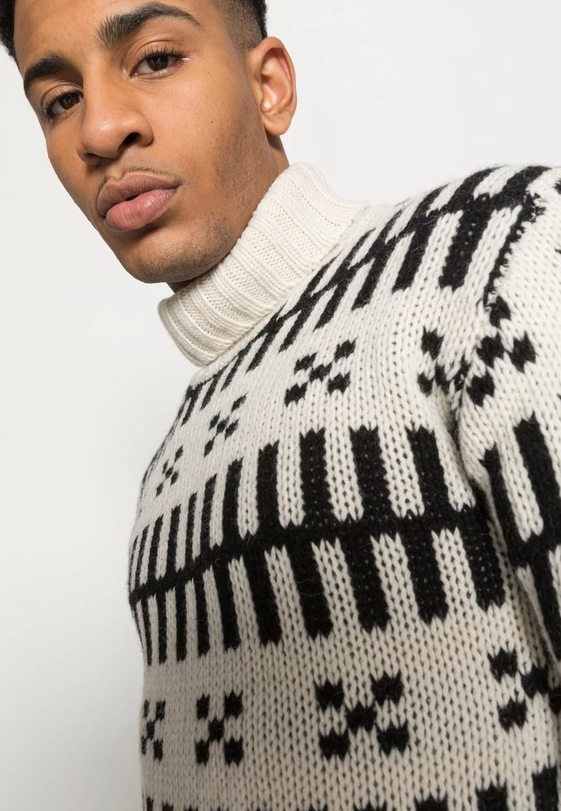 Mads Nørgaard ICELAND KELDEN - Strickpullover - Black/ecru - Herren 7 Mads Nørgaard ICELAND KELDEN - Strickpullover - Black/ecru - Herren – Bild 5