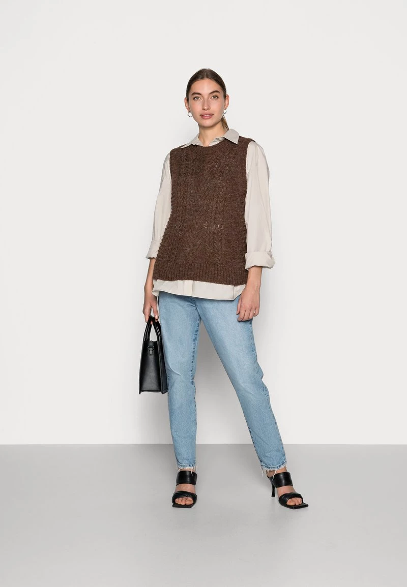 Modström MINNIE VEST - Strickpullover - Pecan - Damen 4 Modström MINNIE VEST - Strickpullover - Pecan - Damen – Bild 2