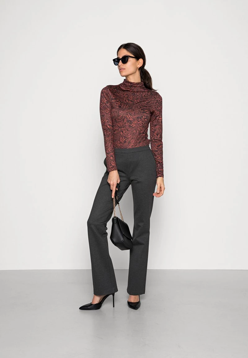 Modström - Damen TANNY FLARE PANTS - Stoffhose - Dark Grey Melange 4 Modström - Damen TANNY FLARE PANTS - Stoffhose - Dark Grey Melange – Bild 2