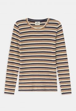 Mads Nørgaard TALIKA UNISEX - Langarmshirt - Navy/beige/ecru