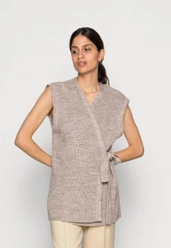 Modström NADIM VEST - Strickpullover - Beige Melange - Damen