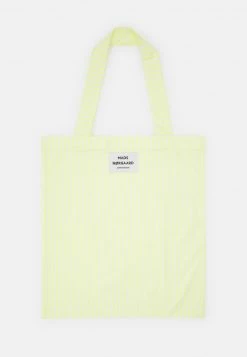 Mads Nørgaard - Damen SACKY ATOMA BAG - Shopping Bag - Sunny Lime/white