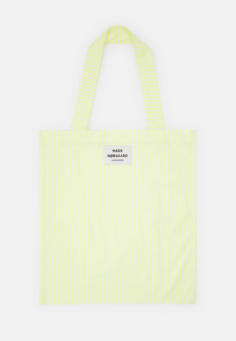 Mads Nørgaard - Damen SACKY ATOMA BAG - Shopping Bag - Sunny Lime/white 3 Mads Nørgaard - Damen SACKY ATOMA BAG - Shopping Bag - Sunny Lime/white