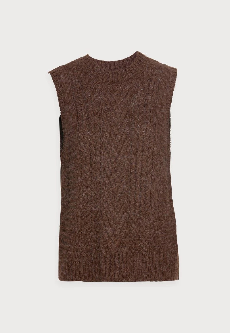 Modström MINNIE VEST - Strickpullover - Pecan - Damen 6 Modström MINNIE VEST - Strickpullover - Pecan - Damen – Bild 4