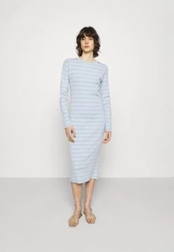 Mads Nørgaard - Damen TONAL STRIPE DUBA - Jerseykleid - Forever Blue