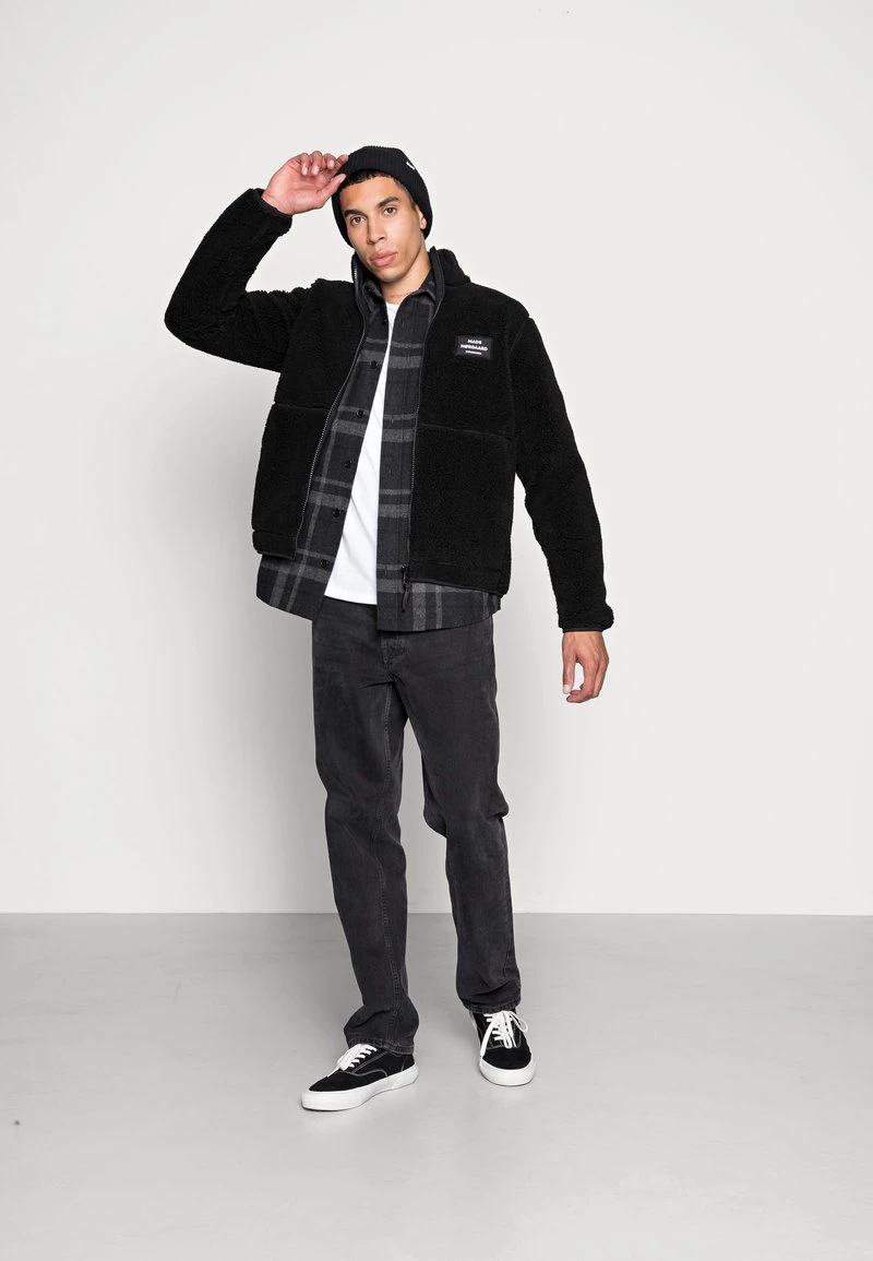 Mads Nørgaard - Herren TEDDY JACKET - Fleecejacke - Black 4 Mads Nørgaard - Herren TEDDY JACKET - Fleecejacke - Black – Bild 2
