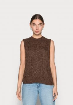 Modström MINNIE VEST - Strickpullover - Pecan - Damen