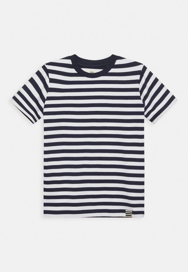 Mads Nørgaard ORGANIC MIDI THORLINO TEE UNISEX - T-Shirt Print - Navy/white 3 Mads Nørgaard ORGANIC MIDI THORLINO TEE UNISEX - T-Shirt Print - Navy/white