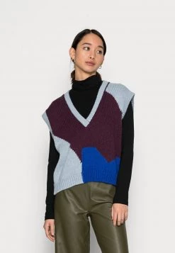 Mads Nørgaard - Damen WILD HANNI VEST - Strickpullover - Multi Winetasting