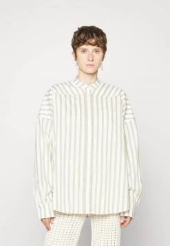 Mads Nørgaard ORGANIC POPLIN FRANNIE - Bluse - Candy Stripe Elm/white Alyssum - Damen
