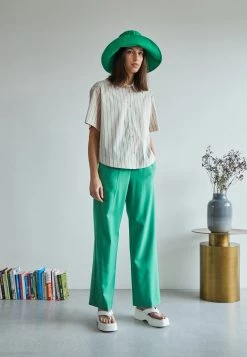 Mads Nørgaard - Damen POPLIN SOBY - Hemdbluse - Gossamer Pink/classic Green