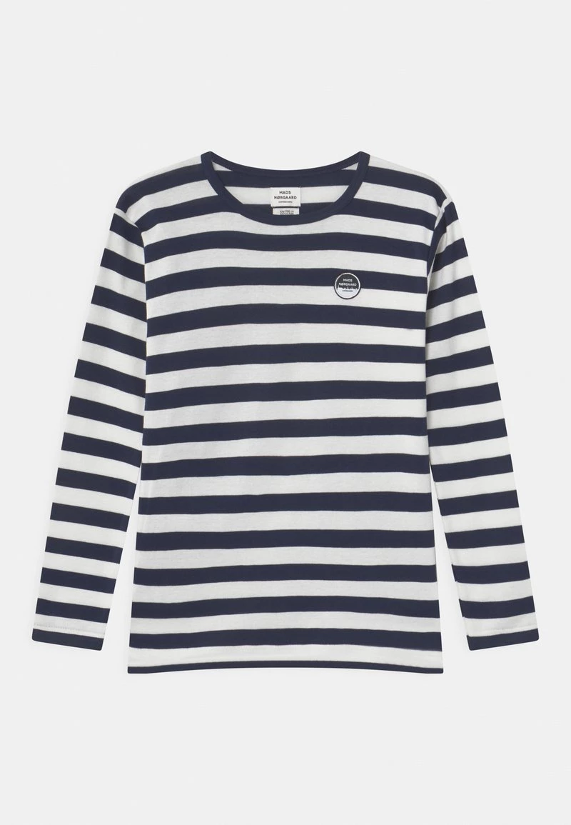 Mads Nørgaard TOBINO UNISEX - Langarmshirt - Sky Captain/white 3 Mads Nørgaard TOBINO UNISEX - Langarmshirt - Sky Captain/white