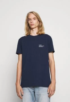 Mads Nørgaard - Herren DUSTY EMBROIDERY THOR - T-Shirt Print - Navy