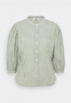 Mads Nørgaard - Damen CRINCKLE POP SIGGA - Hemdbluse - Army/off-white -Mads Nørgaard Verkäufe 2022 cf1c35aba6bb4e26ba445f962e82d221