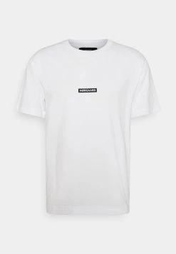 Mads Nørgaard - Herren BOX LOGO TWIN - T-Shirt Print - White