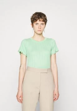 Mads Nørgaard POINTELLA TRIXA TEE - T-Shirt Basic - Light Grass Green - Damen