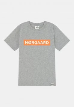 Mads Nørgaard PRINTED THORLINO TEE UNISEX - T-Shirt Print - Grey Melange