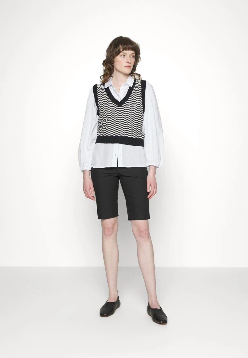 Mads Nørgaard NILO VENICE VEST - Strickpullover - Black/white - Damen 4 Mads Nørgaard NILO VENICE VEST - Strickpullover - Black/white - Damen – Bild 2