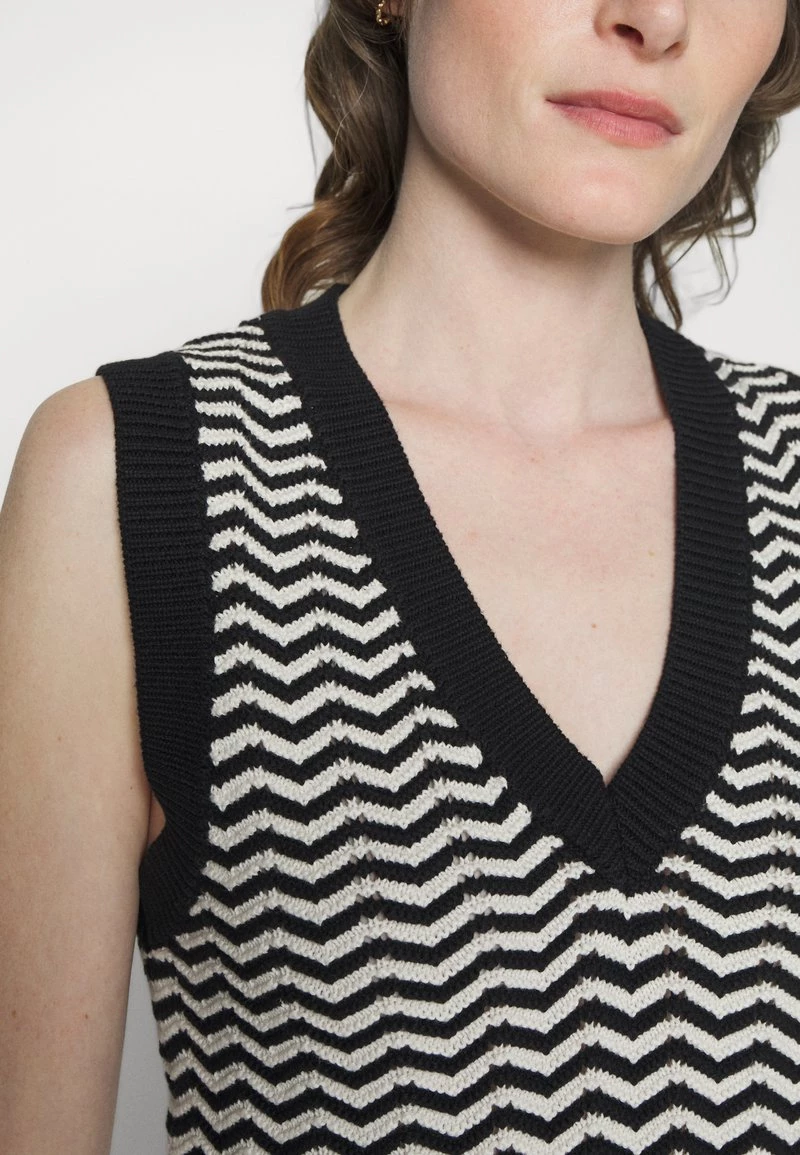 Mads Nørgaard NILO VENICE VEST - Strickpullover - Black/white - Damen 9 Mads Nørgaard NILO VENICE VEST - Strickpullover - Black/white - Damen – Bild 7